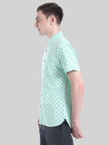 ATP-2127222 MENS S/S PRINTED SHIRT 100% COTTON PEACHED POPLIN