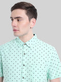 ATP-2127222 MENS S/S PRINTED SHIRT 100% COTTON PEACHED POPLIN