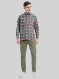 LONG SLEEVE BRUSHED FLANNEL SHIRT WITH SHERPA