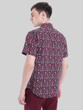 ATP-GO-Navy/pink/red Floral Printed shirt