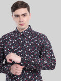 ATP- Black/blue/red floral shirt