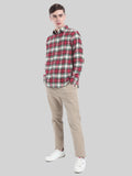 LONG SLEEVE BRUSHED FLANNEL SHIRT WITH SHERPA