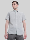 ATP-2130222 MENS S/S PRINTED SHIRT 100% COTTON PEACHED POPLIN