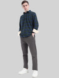 LONG SLEEVE BRUSHED FLANNEL SHIRT WITH SHERPA