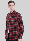 LONG SLEEVE BRUSHED FLANNEL SHIRT WITH SHERPA