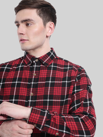 LONG SLEEVE BRUSHED FLANNEL SHIRT WITH SHERPA