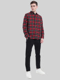 LONG SLEEVE BRUSHED FLANNEL SHIRT WITH SHERPA