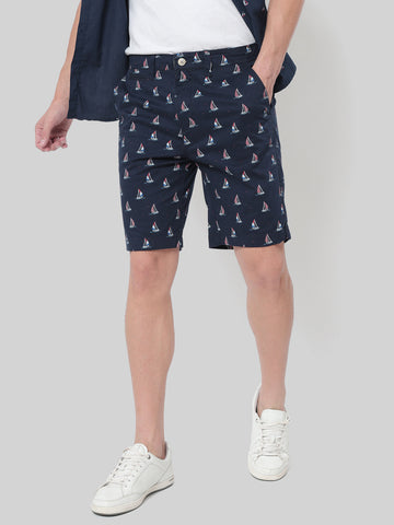 HB-7046 Across The Pond Men's 4th OF JULY printed cotton shorts