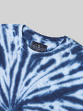 ATP-1087K122  Across the pond Men's tie dye colored short sleeve tie dye col block crew T-Shirt