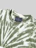 ATP-1087K122  Across the pond Men's tie dye colored short sleeve tie dye col block crew T-Shirt